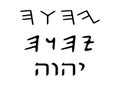 The tetragrammaton : Ãâ¢ÃâÃâ¢Ãâ in Hebrew and YHWH in Latin script, is the four-letter biblical name of the God of Israel. Judaism